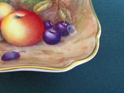 Royal Worcester hand painted fruit dish